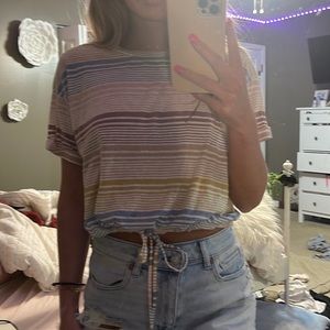 striped American eagle shirt